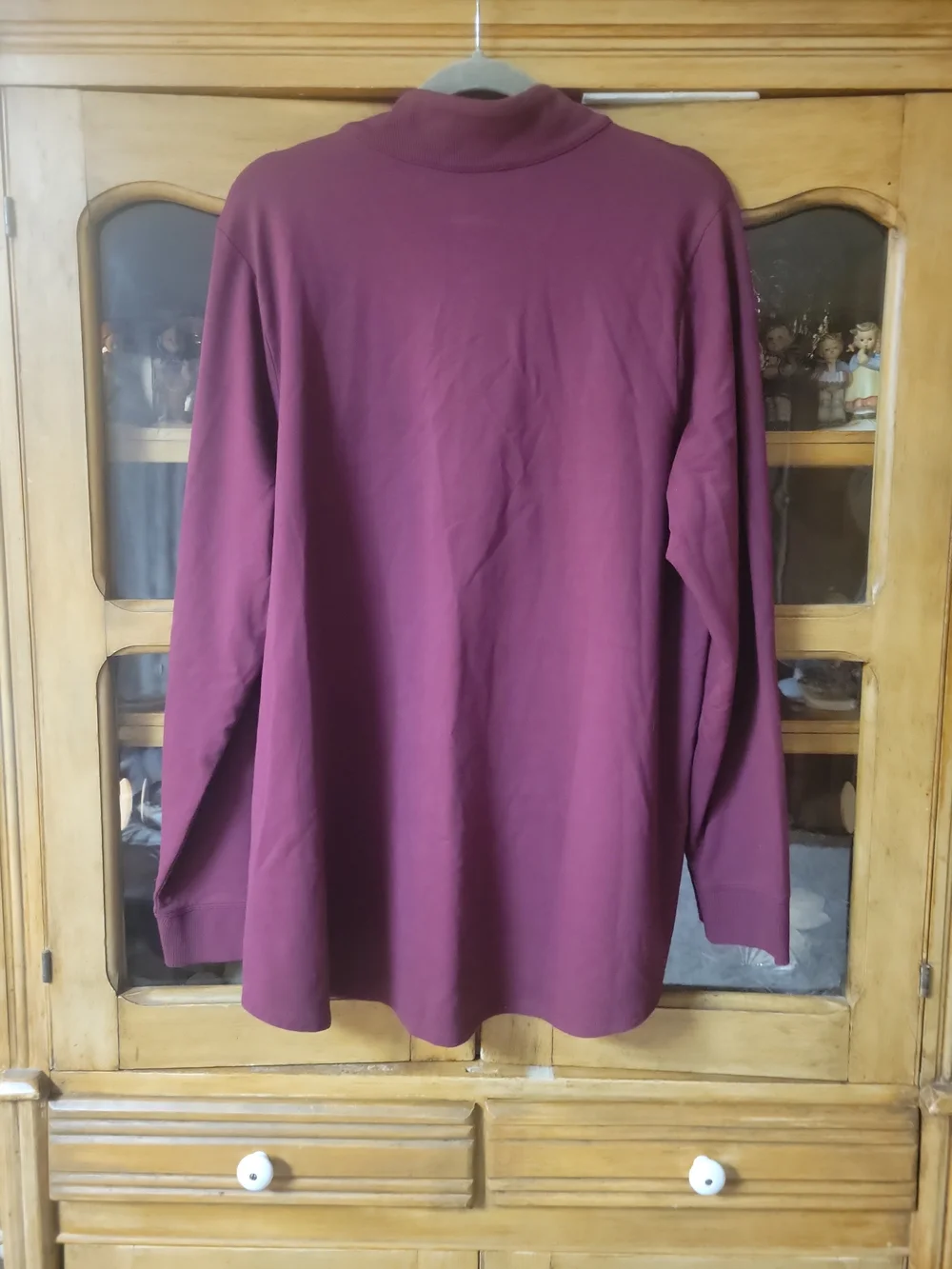 J.Jill Pure Jill Burgundy Snap Mock Neck Tunic Top XLT Tal